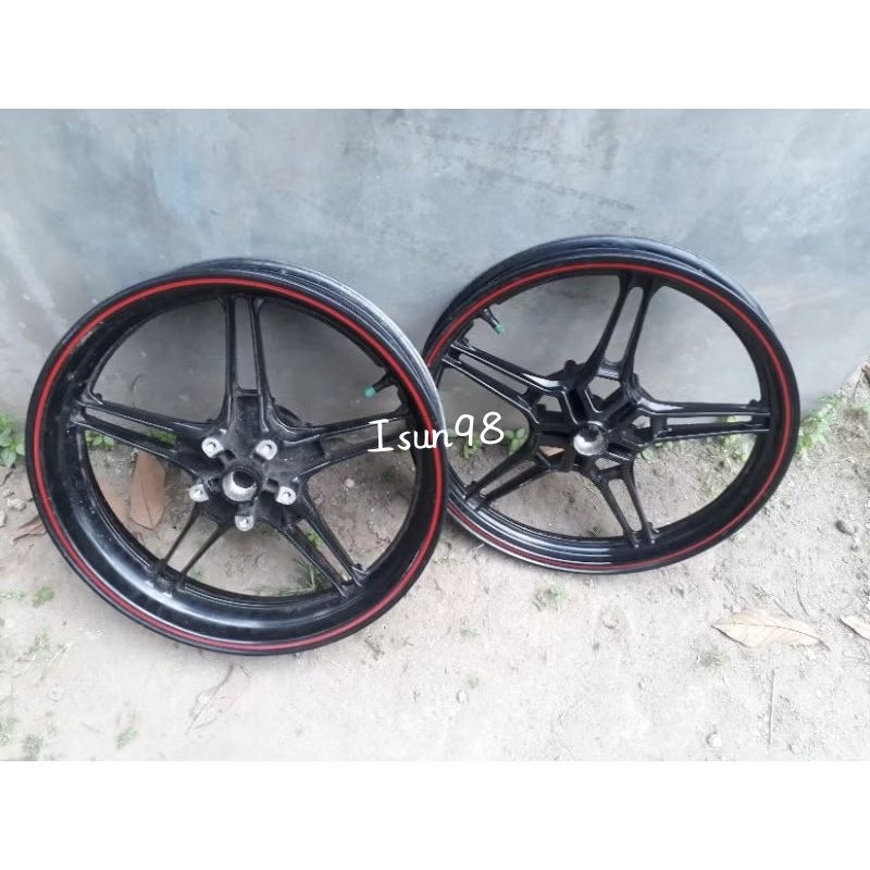 SET VELG PELEK YAMAHA MX KING 150 2PV ( SEKEN ) COPOTAN ORIGINAL