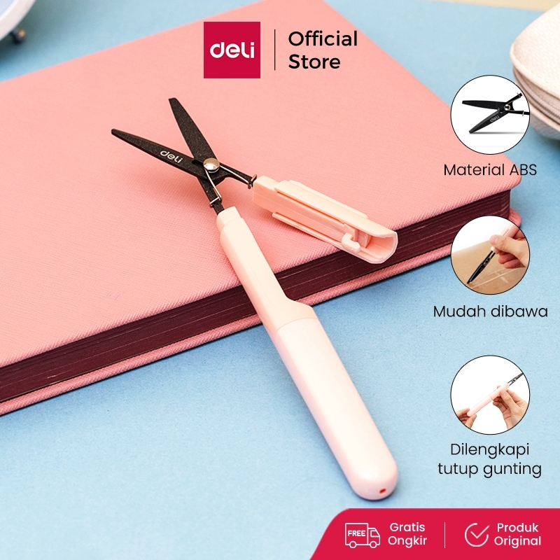 

Deli 77761 Portable Scissors Gunting Portabel Warna Pink Biru