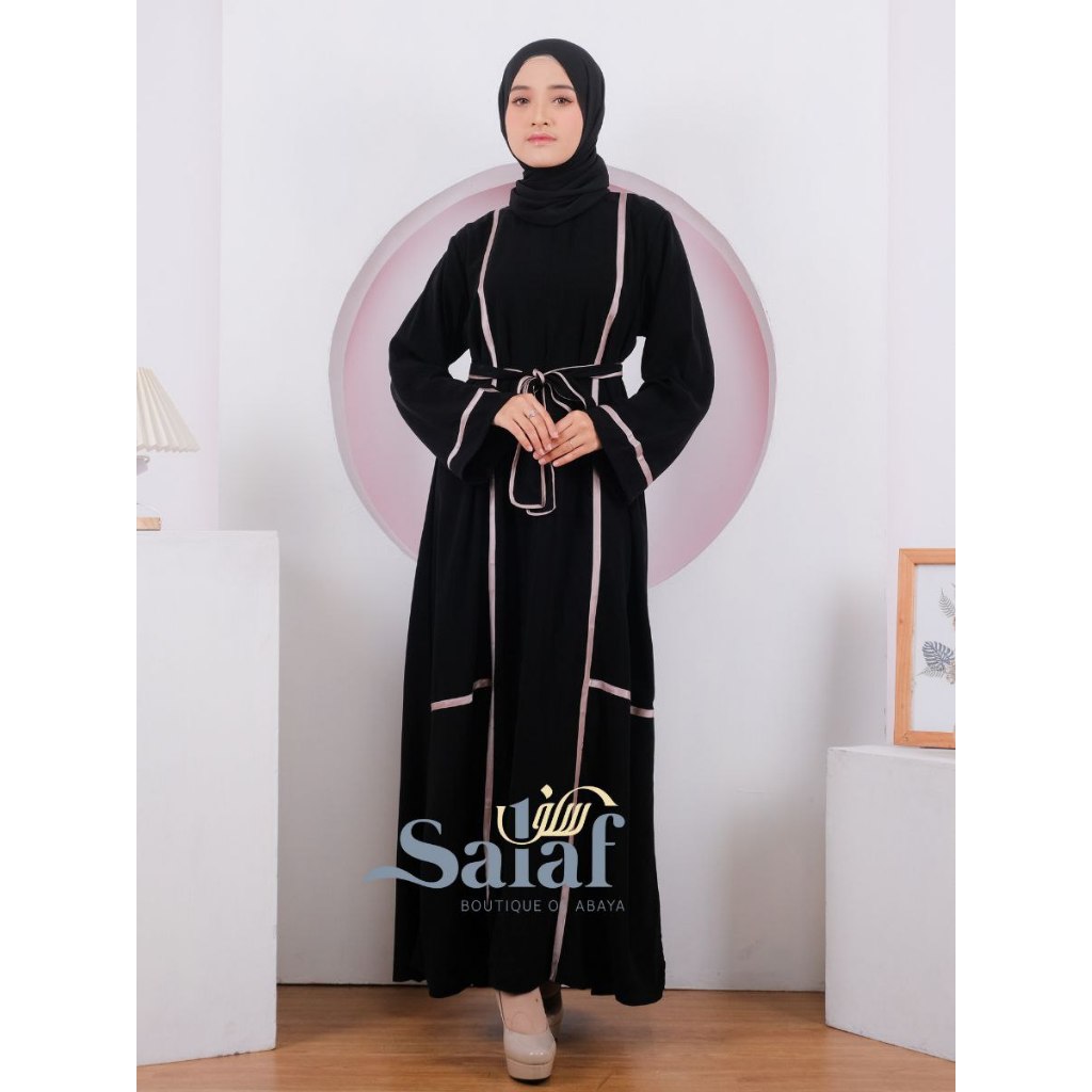 gamis abaya hitam turki mewah