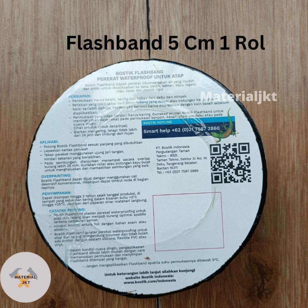 1 Rol Flashband Bostik Plasban Solasi Tambal Bocor Genteng Atap Asbes Alderon 5 CM 2 Inch 10 Meter L