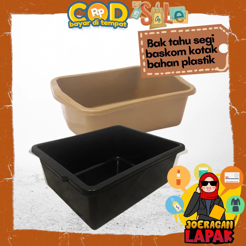 ⭐️JOERAGAN LAPAK⭐️ BAK TAHU SEGI BASKOM KOTAK LITTER BOX KUCING PLASTIK DAPUR MAKANAN EMBER HIDROPON