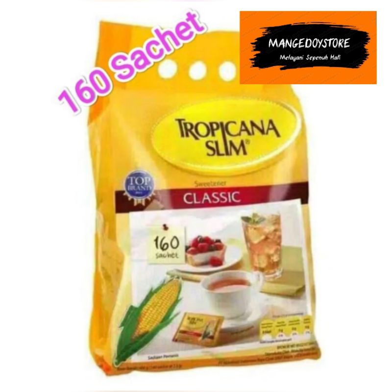 

Tropicana Slim Sweetener Classic 160 Sachet -Gula Tropicana Slim Classic 160 Sachet