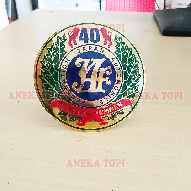Emblem Grill 40 Year Member Tempelan Mobil JAF - Aneka Topi