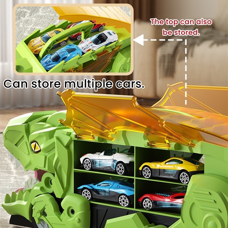 

Free 4/6/12 Mobil CarMainan Mobil Anak Truk Dinosaurus Dino Truck Swallowing Cars 157cm Deformed
