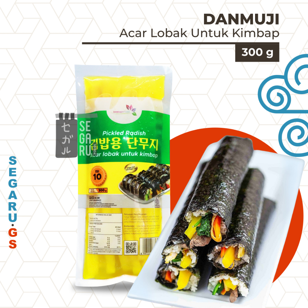 

Danmuji Kimbap Acar Lobak Kuning Korea Halal | Takuan Isian Gimbap