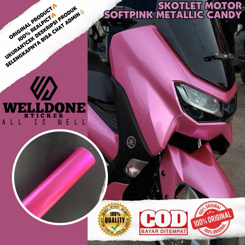 Sticker Motor Softpink Glossy Skotlet Pink Muda Glossy