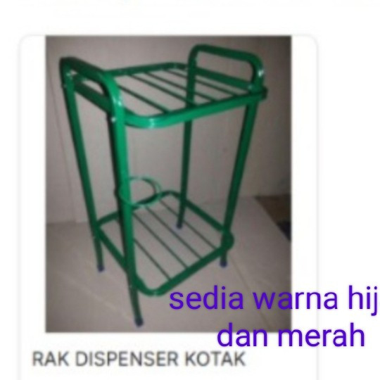 Rak Tempat Dispenser Galon Magic Comp/Meja Warna 2 susun Black White/top good