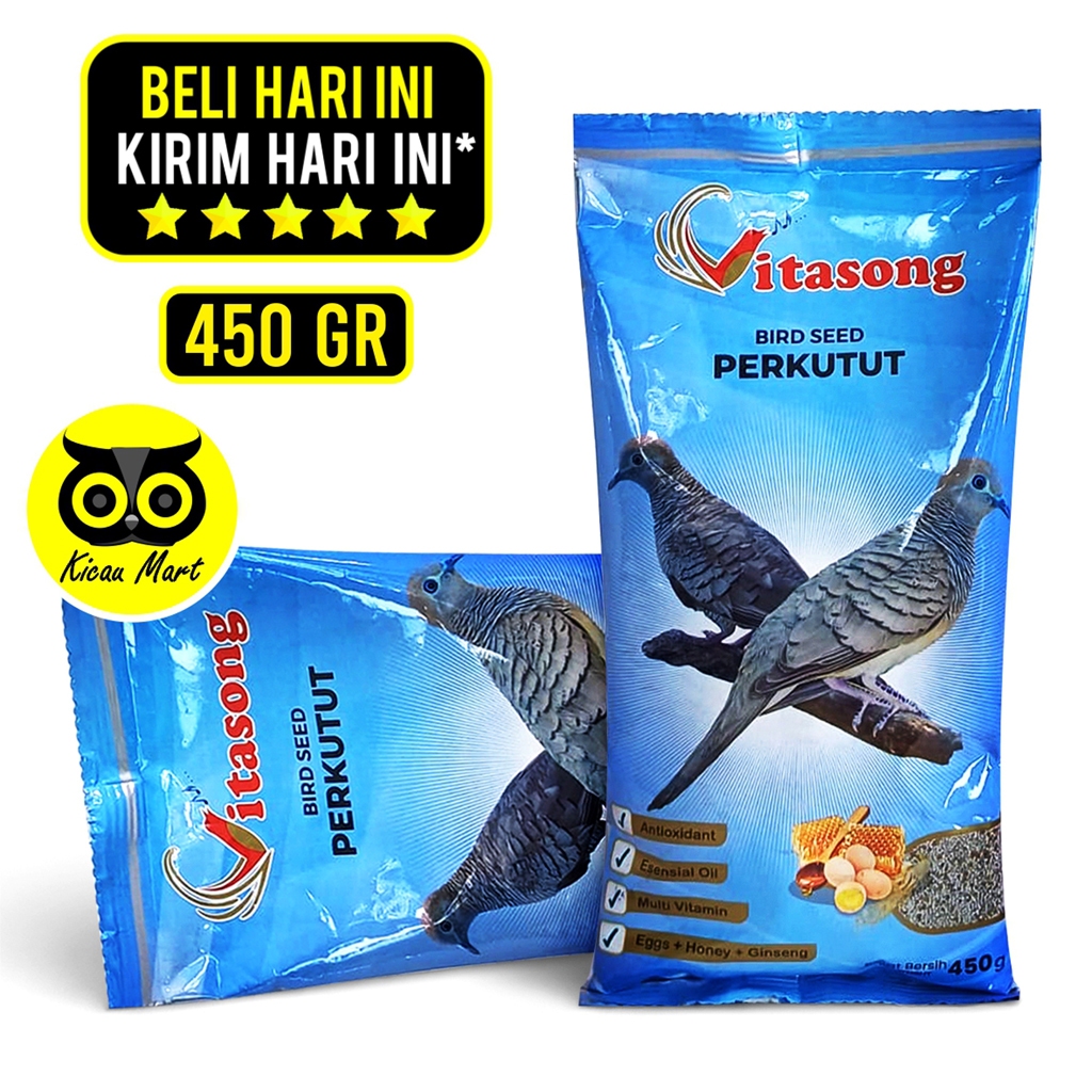 KICAU MART Vitasong Bird Seed Perkutut 450gr Pakan Biji Bijian Milet Campur Mix Seed Biji Kenari God