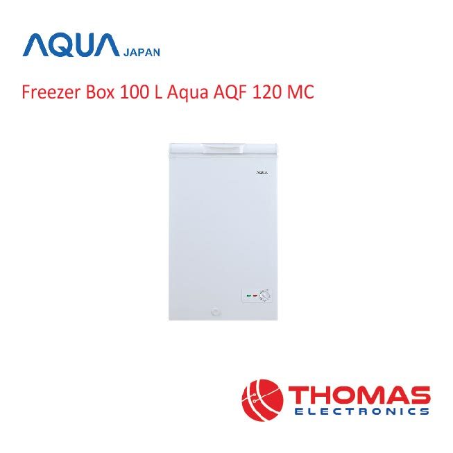 Chest Freezer Box 100 Liter Aqua AQF120MC AQF 120MC 120 MC Anti Bacteria Garansi Resmi