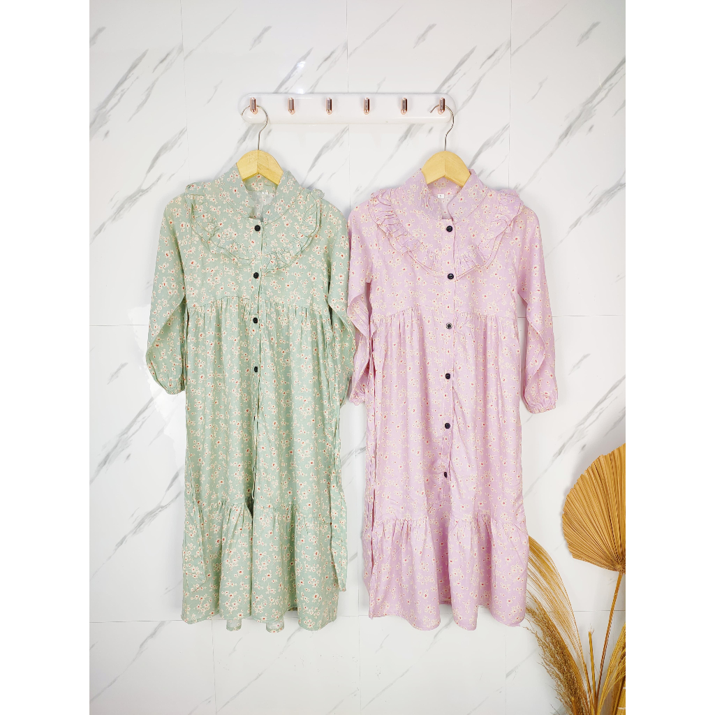 Gamis Anak Perempuan Bahan Rayon Motif Cewek Umur 5-11 Tahun- Salza