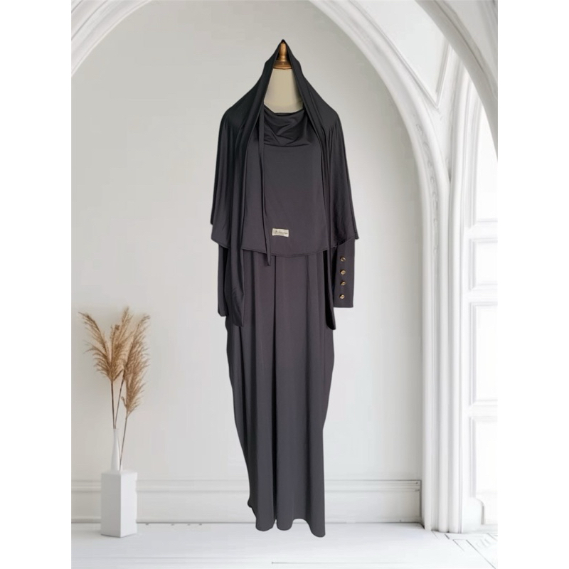 Gamis Set Kerudung - Abaya Umroh By Duta Hijab