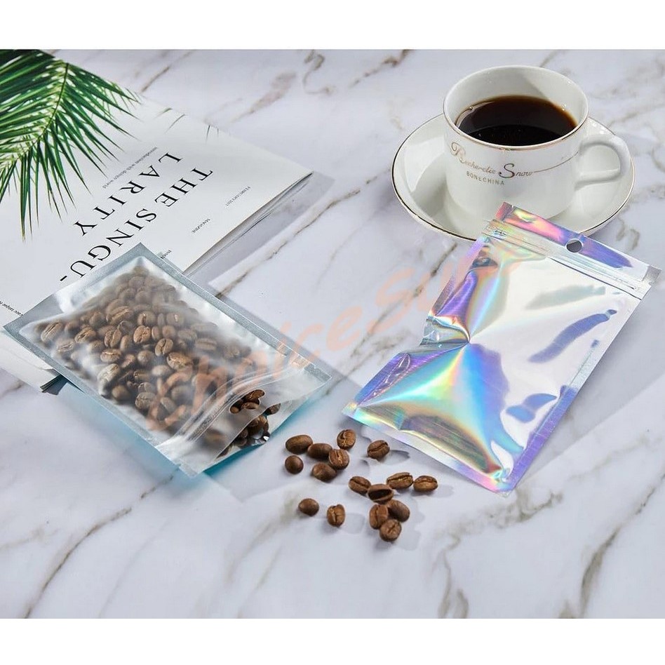 Plastik Klip Hologram Flat Warna / Platik Klip Kemasan Aksesoris / Plastik Klip Kemasan Hologram