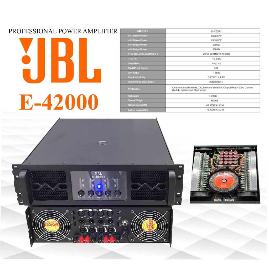 Power Amplifier JBL E42000 4 Chanel 4x2000W 4x2000 Watt E-42000 E 42000 4 x 2000W