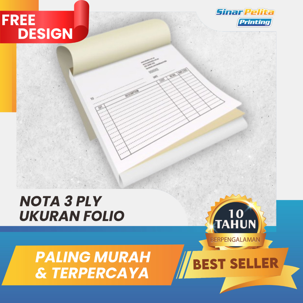 

Surat Jalan | Nota Pembayaran Custom Ukuran F4 3 Ply