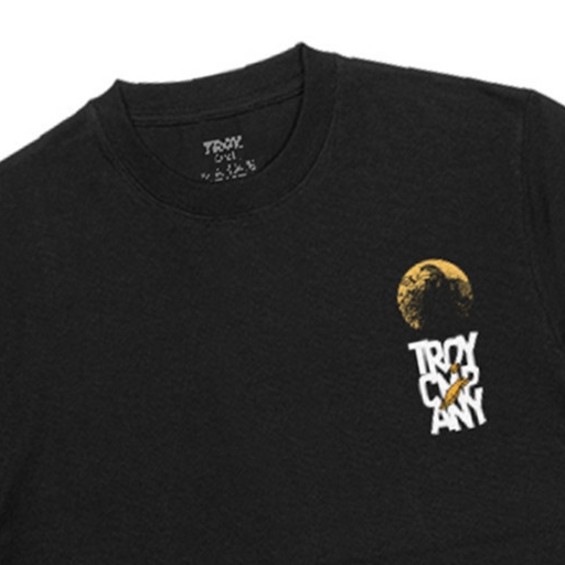 Troy Company Tshirt Black Broken Moon - Kaos Pria Lengan Pendek Hitam MTD 1812