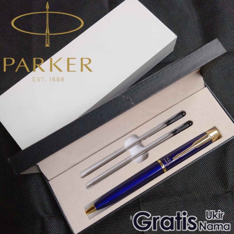 

Pulpen Giftset Business BP Twist Action Parker With 2 Refill Pen Gratis Grafir Nama