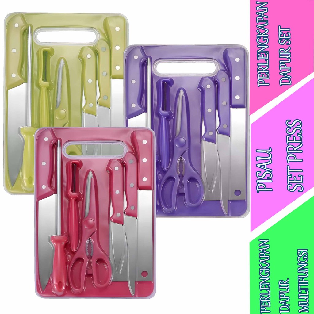 Alat Dapur Multifungsi - Pisau Set Press - Perlengkapan Dapur Set - A-092-1