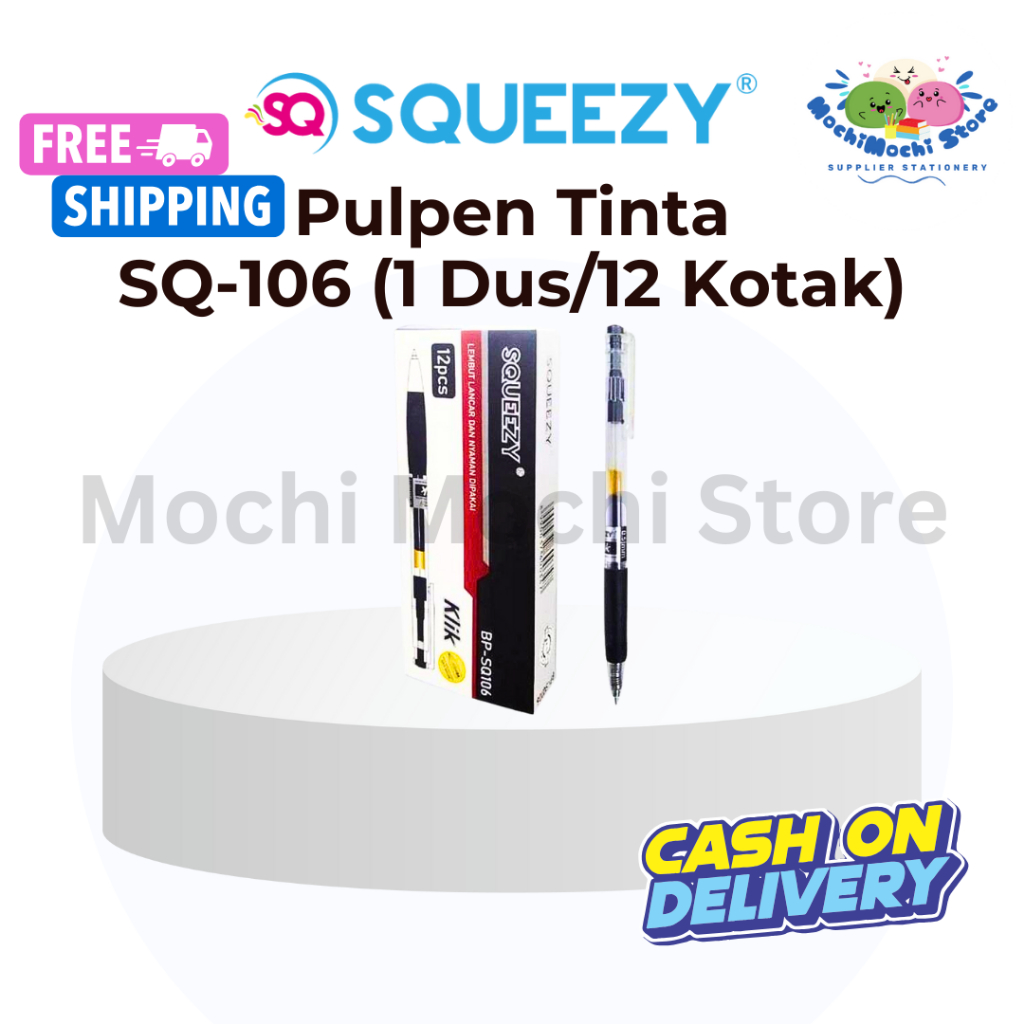 

PER DUS/24 PCS Pulpen Gel SQUEEZY GP-SQ106 | Pulpen Gel | Gel Pen | Tip 0.5mm | Pulpen Gel SQUEEZY GPSQ-106 | Bolpen Gel