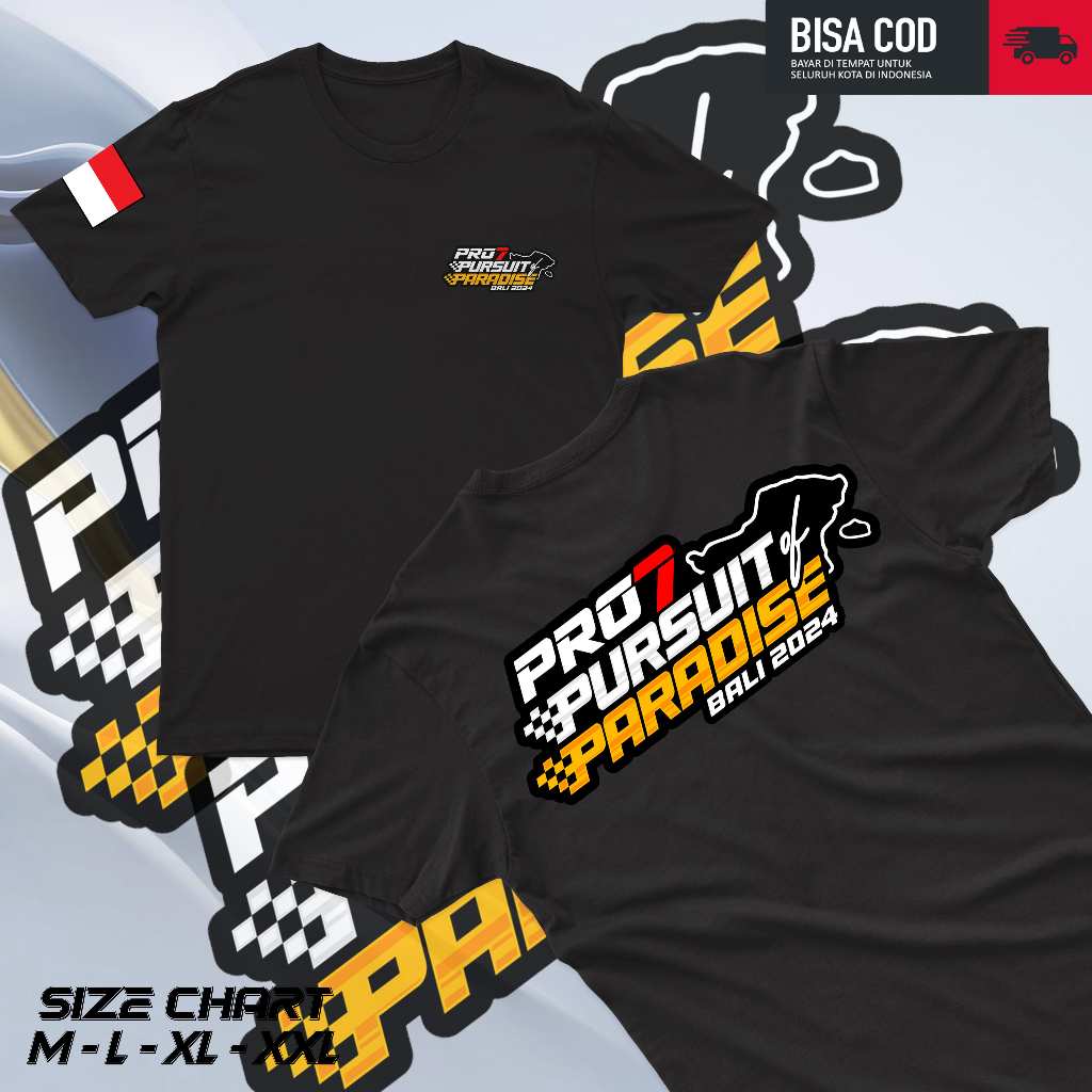 Kaos Diesel War 2024 Bali Free Sticker Besar Tshirt Pro7 Pursuit of Paradise Baju Atasan Pria Combed