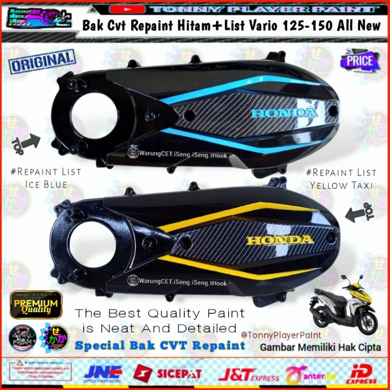 Bak CVT Honda Vario 125 150 Led All New 2019/2023 Repaint Hitam Carbon varian List Warna