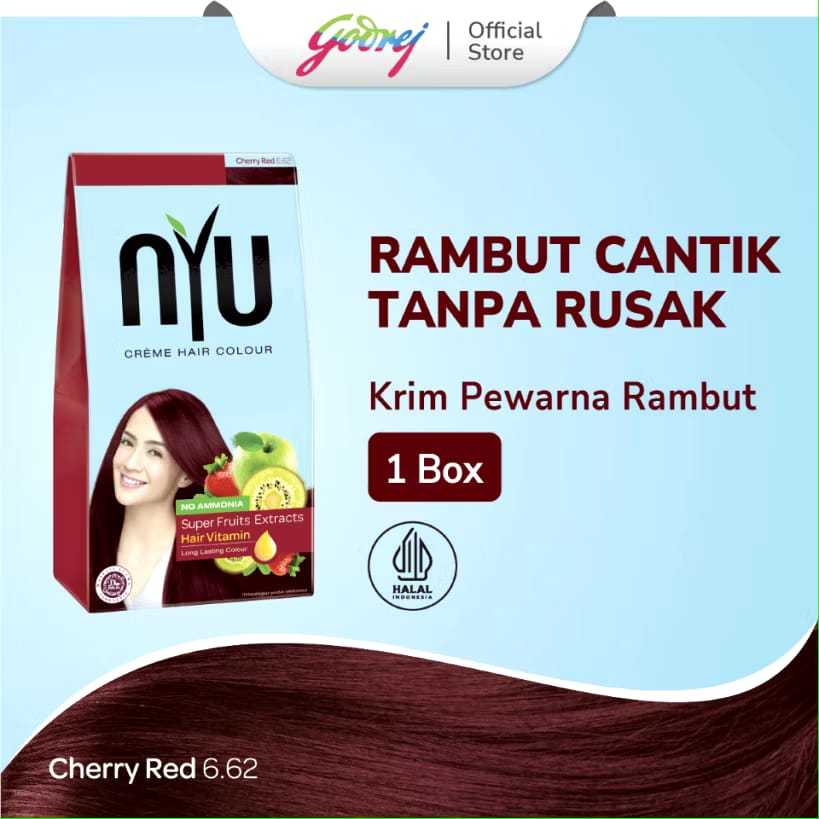 NYU BOX Creme Hair Colour Cherry Red - Pewarna Rambut
