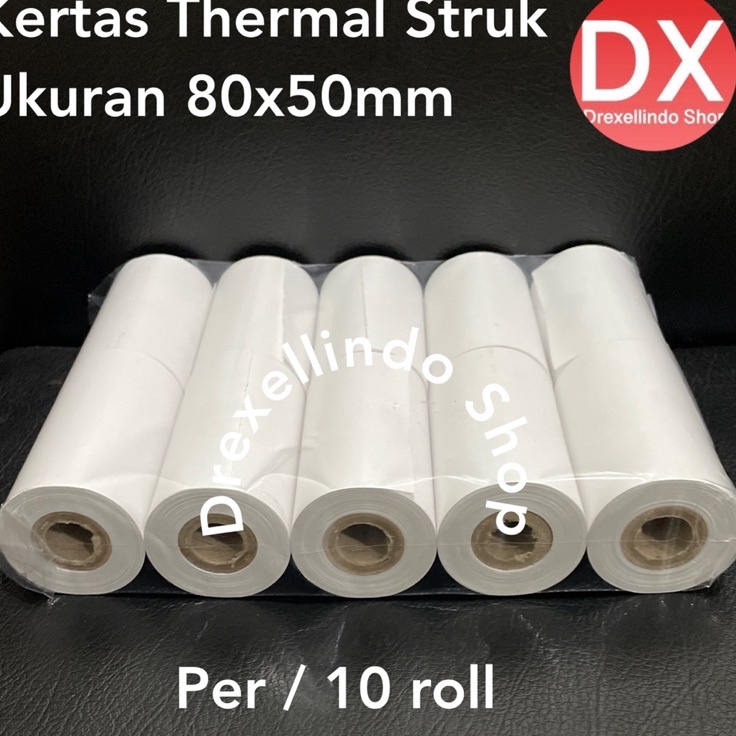 

zv Buruan Beli Kertas Thermal Struk Kasir Ukuran 8x5mm 8x5 paper struk per 1 roll P65