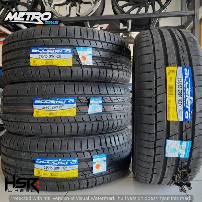 ban mobil tubeless ring 19 245/55 merk accelera iota st68 ukuran 245 55 R19 ban mobil santafee
