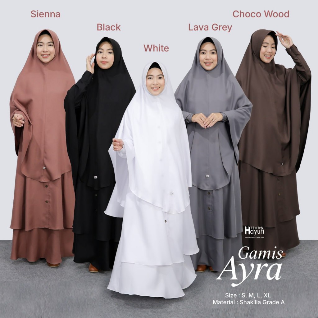 HIJAB HAYURI Gamis Ayra Gamis putih Terbaru / Hijab Dress Hijab Syari / Gamis Polos Jumbo / Gamis Sy