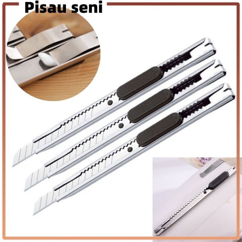 

Pisau Cutter Besi Mini / Pisau Cutter Stainless / Cutter Stainless Cutter Renceng