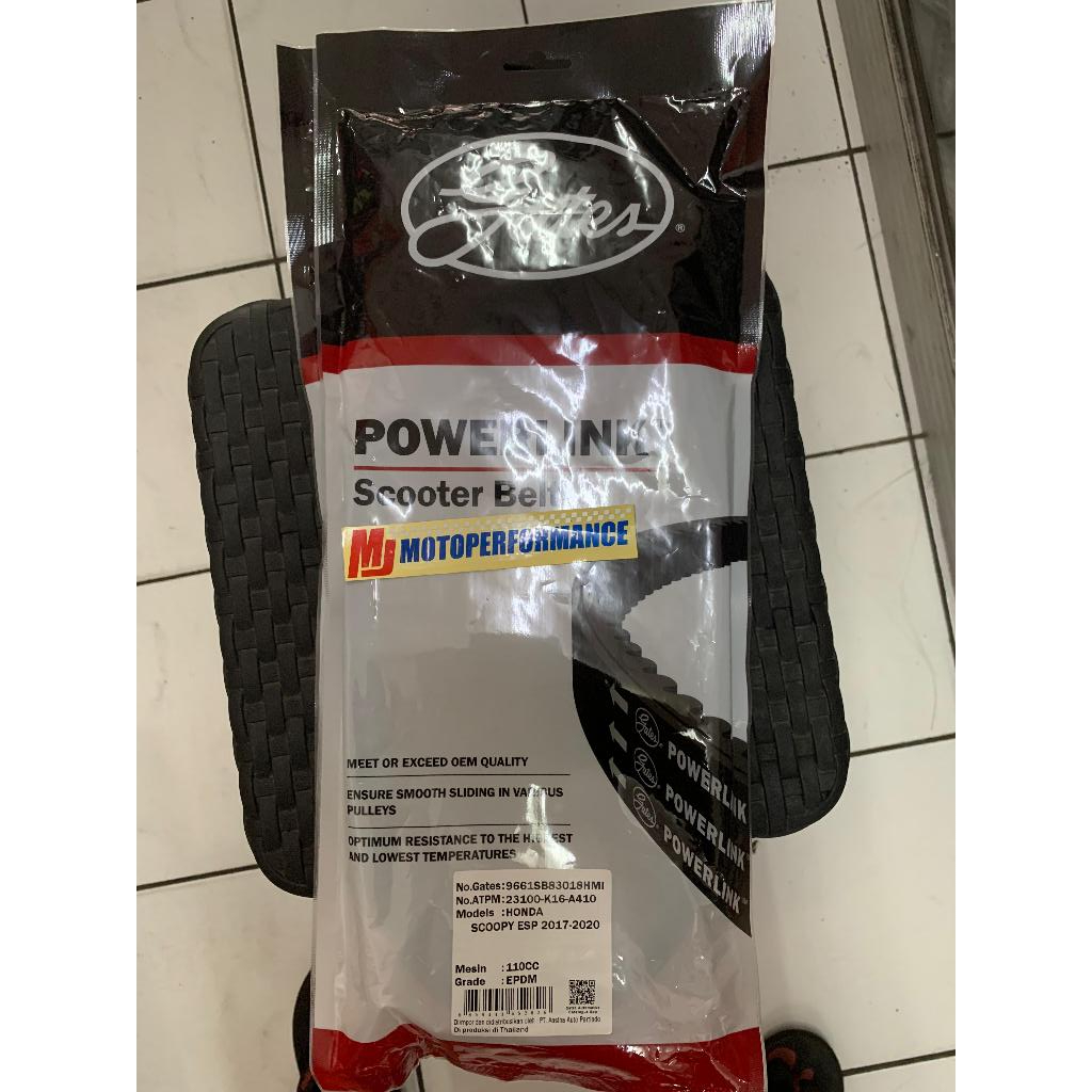 VANBELT VBELT GATES POWERLINK SCOOPY ESP 2017 - 2020 K16