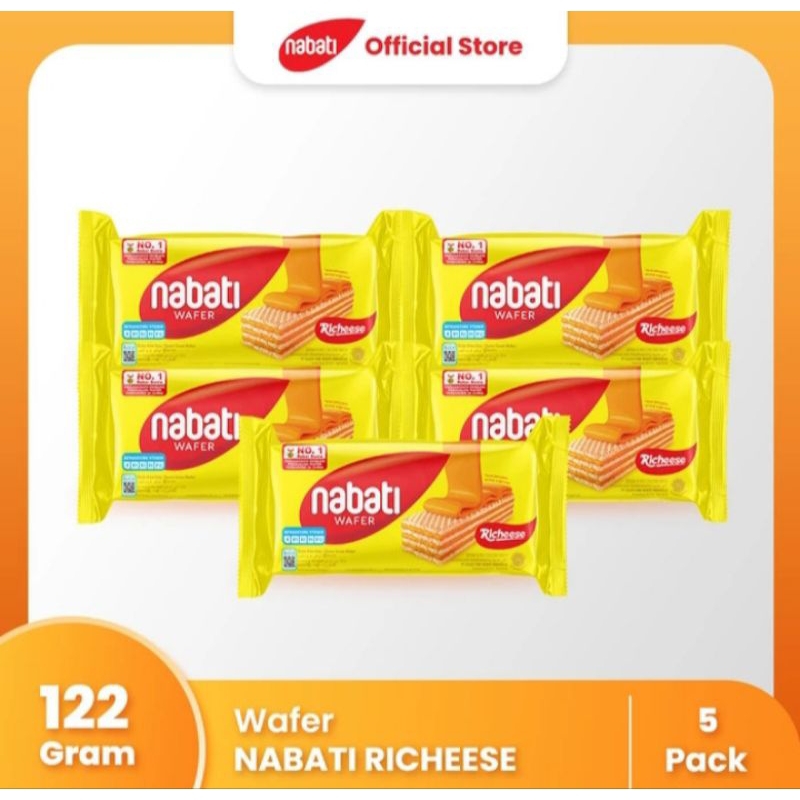 

[GRATIS ONGKIR] Bundle Nabati Wafer Keju 122gr jual 5000 X5 pcs