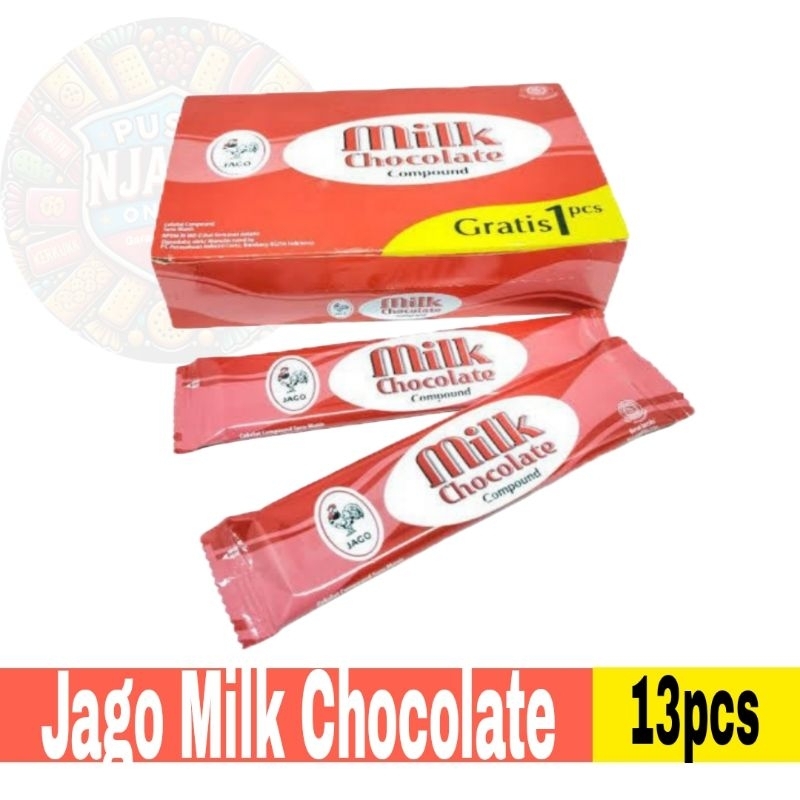 

Coklat Jago 8gr Pak isi 12 + 1 pcs Jago Milk Chocolate