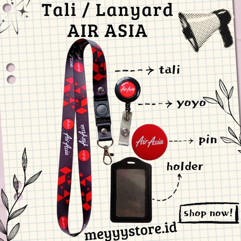 

Tali Gantungan ID CARD / Lanyard AIR ASIA [STOCK MELIMPAH] Termurahhh Harga Grosir! READYYY