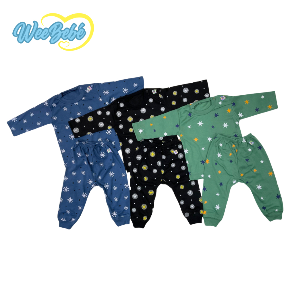 Setelan Panjang-Panjang Bayi Salju Bintang DDKU