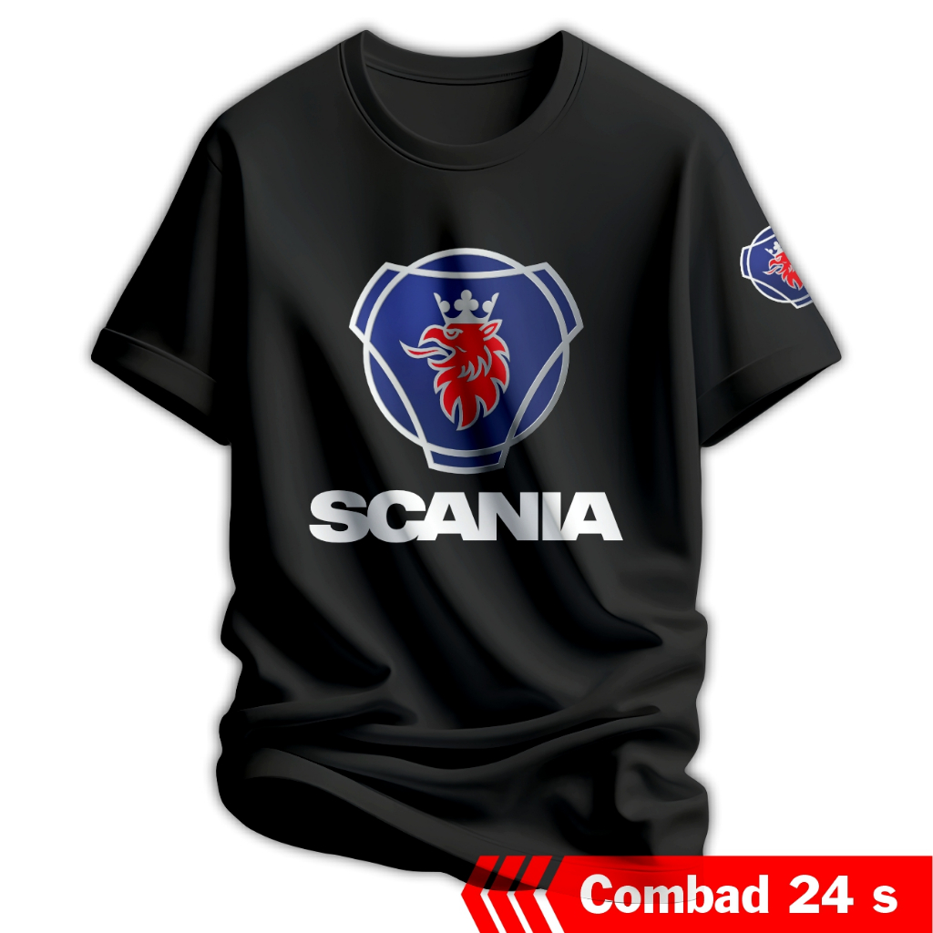 Kaos SCANIA || Kaos Bus Lovers Mania || Kaos Distro || Unisex || Cotton Combad 24s 30s