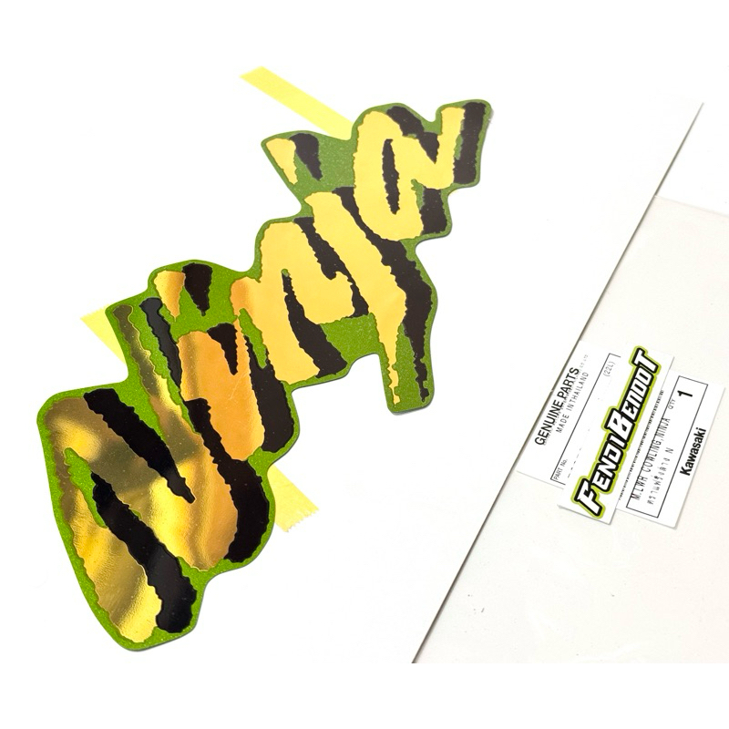 STRIPING STIKER STICKER NINJA FAIRING BAWAH NINJA RR OLD CBU HIJAU ORIGINAL Striping Fairing Bawah N