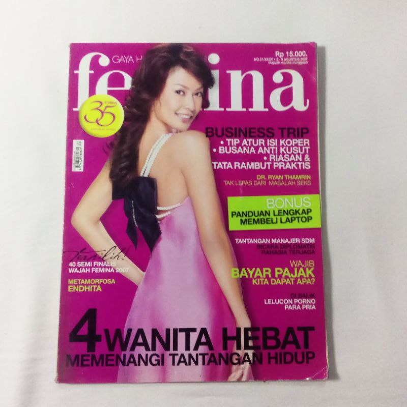 Majalah Femina Cover Endhita - Agustus 2007