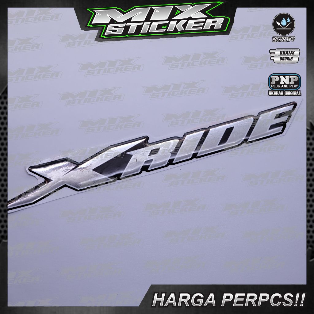 Emblem yamaha xride / emblem timbul yamaha xride / emblem titanium xride / stiker logo yamaha xride