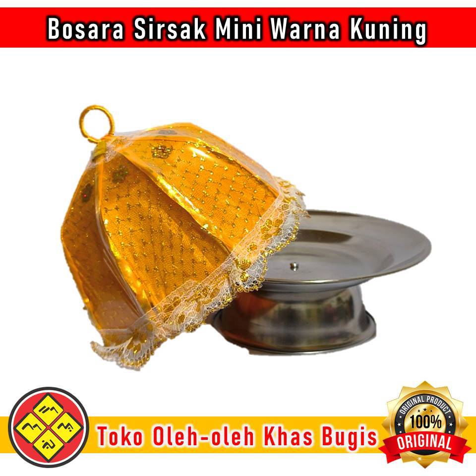 Bosara Mini Model Sirsak Warna Kuning - Souvenir Khas Bugis Makassar