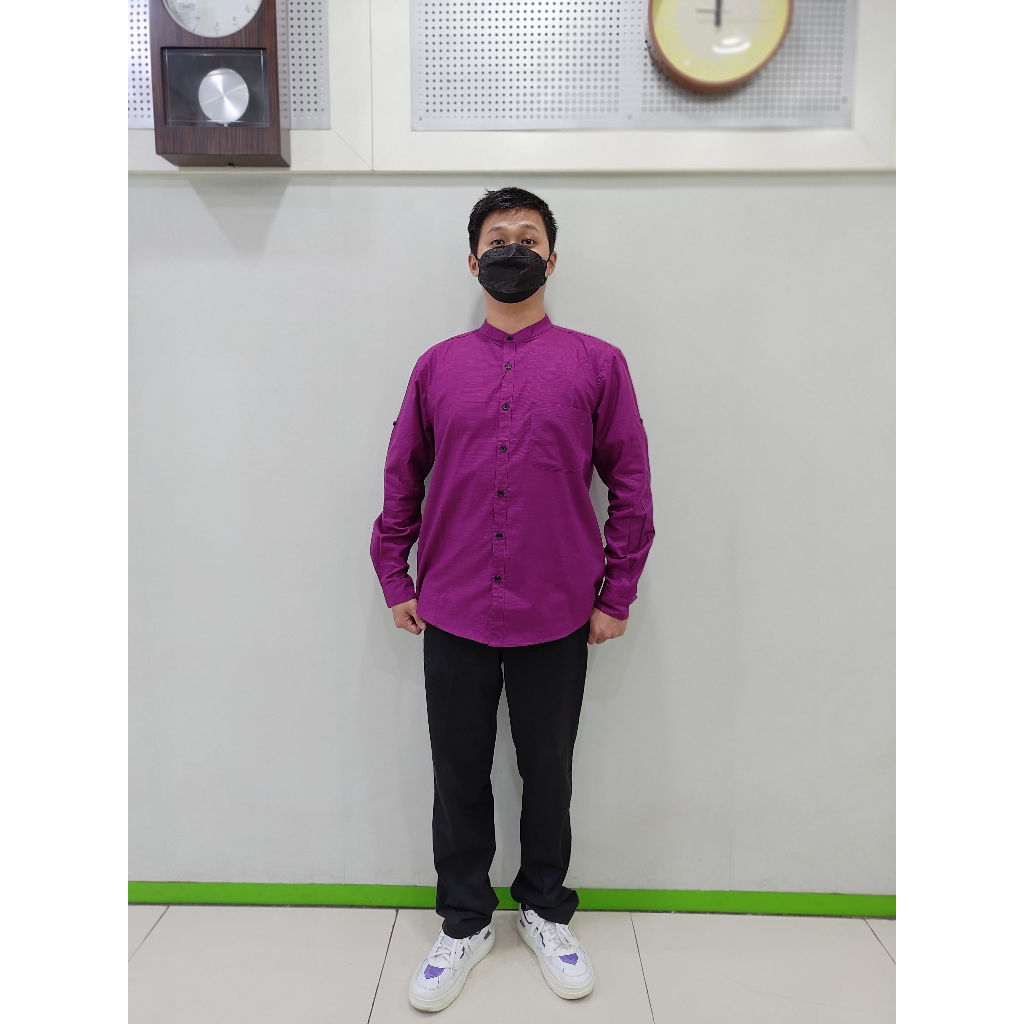Kemeja Koko Lengan Panjang Pria Dewasa UNGU