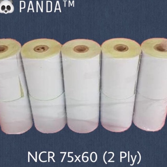 h9Pasti Murah KERTAS NCR STRUK KASIR PANDA 75x6mm PAPER ROLL 2 Ply Isi 1 Roll T91