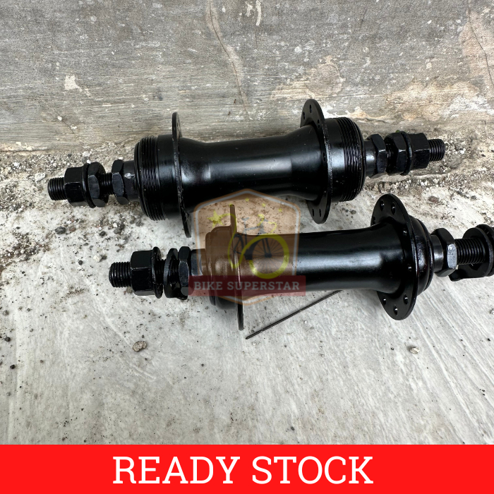 NEW Hub Freehub Nap Bos Sepeda 14G x 16 20 28 36 H Lubang Depan Belakang Hitam Anak Lipat Mini