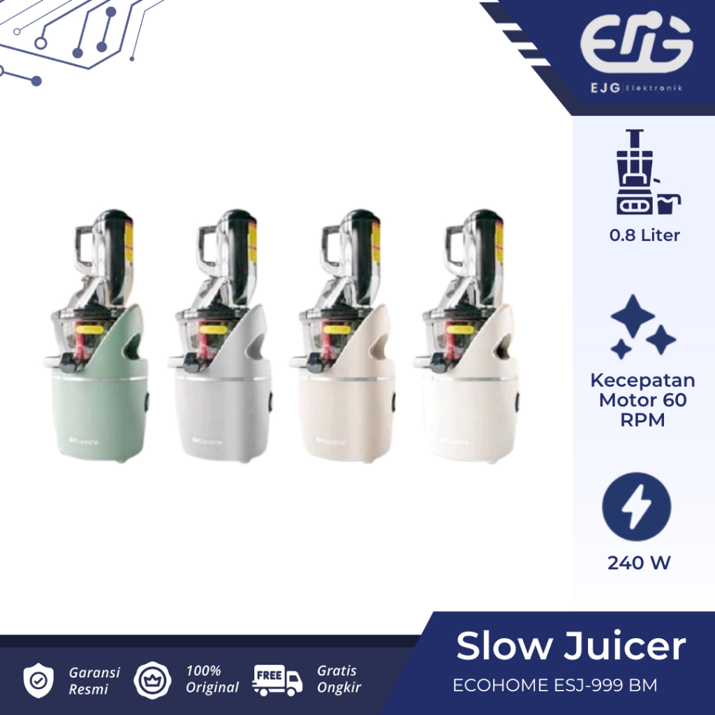 Ecohome Slow Juicer ESJ 999 BM Big Mouth ESJ999BM