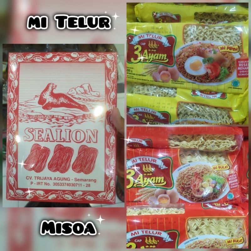 

MISOA SEALION & MI TELUR 3 AYAM PIPIH, BULAT 200g