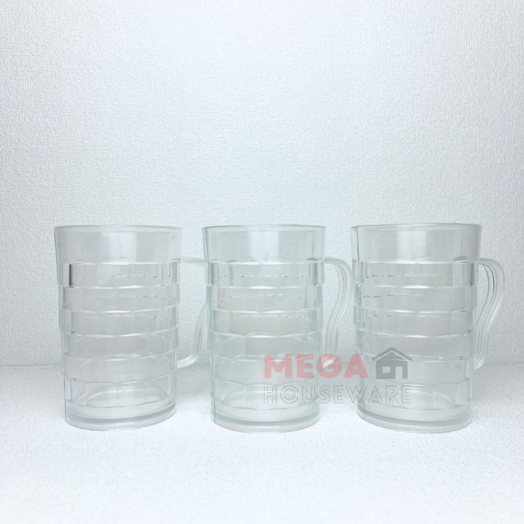 Gelas Bir Plastik Mika / Gelas Bir Cantik Bening Bambu GM 88 Victory 12339