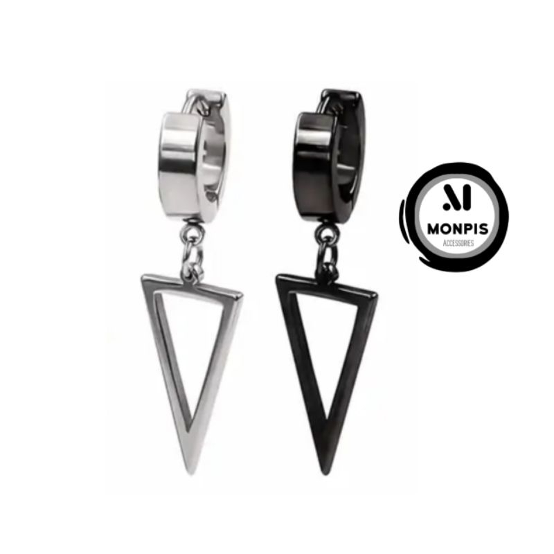 Anting tindik Anting titanium Anting pria Anting gantung Anting gantung segitiga