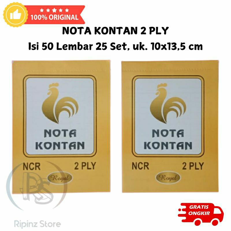 

Nota NCR Kontan 2 Ply / Nota 2 Ply NCR Isi 50 Lembar 25 Set