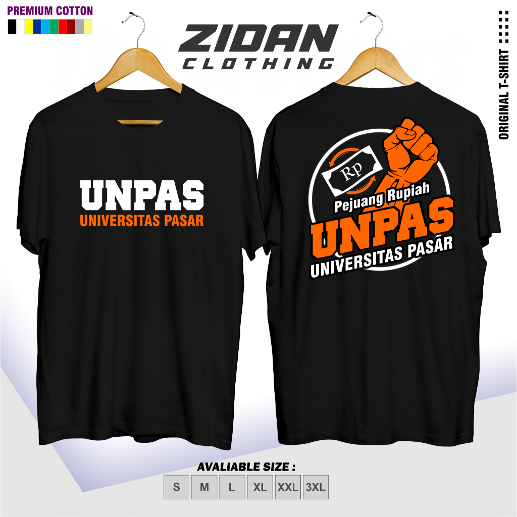 kaos baju pejuang rupiah unpas universitas pasar t-shirt pria wanita kaos unpas