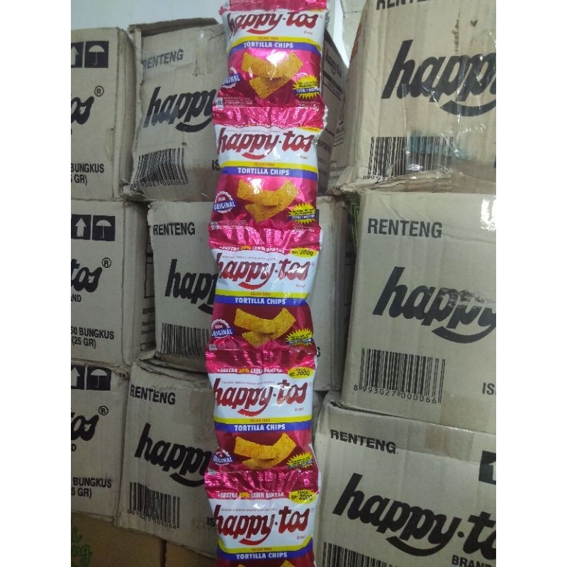 

Happy tos tortilla chips renteng per ( 1 dus 5 renteng )