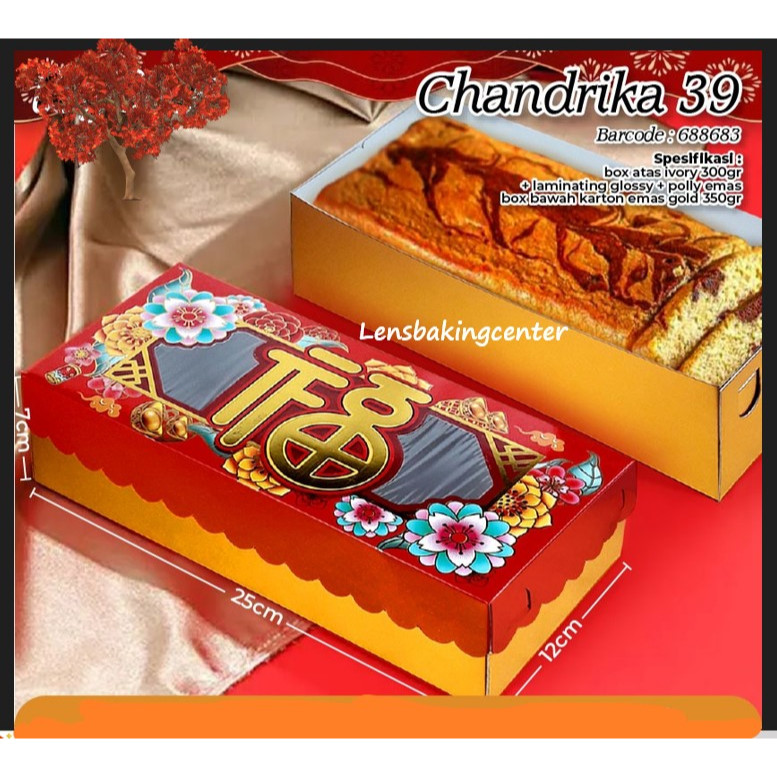 Dus Box Kardus Tempat  Edisi  Imlek chandrika RED PREMIUM Sincia Kue Lapis Legit Roll Tart  Rolltart